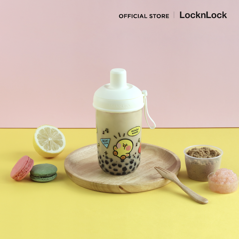 LocknLock With Line Friends แก้วชานมไข่มุก Milk Tea Bottle 520 ml. - ABF791WHTLF