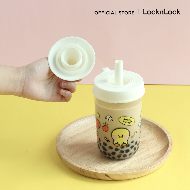 LocknLock With Line Friends แก้วชานมไข่มุก Milk Tea Bottle 520 ml. - ABF791WHTLF