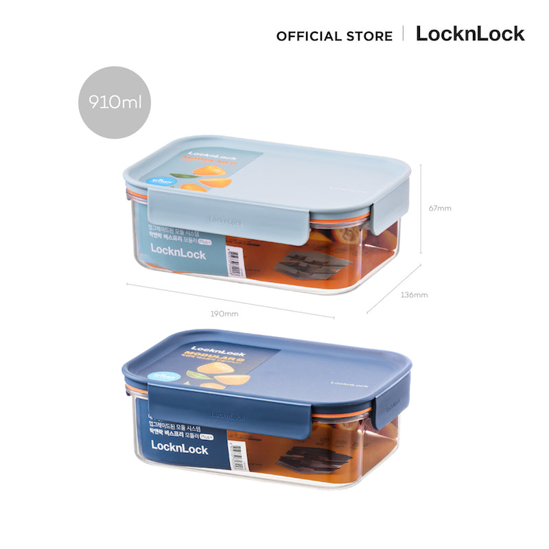 LocknLock กล่องถนอมอาหาร Bisfree Modular Plus 910 ml. - LBF404R