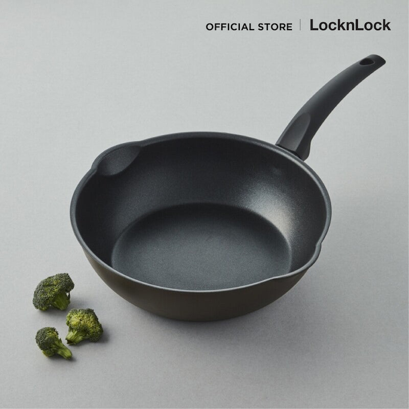 LocknLock กระทะก้นลึกเคลือบไทเทเนียม Brawny IH Cookware ขนาด 26 cm. - CAW2625