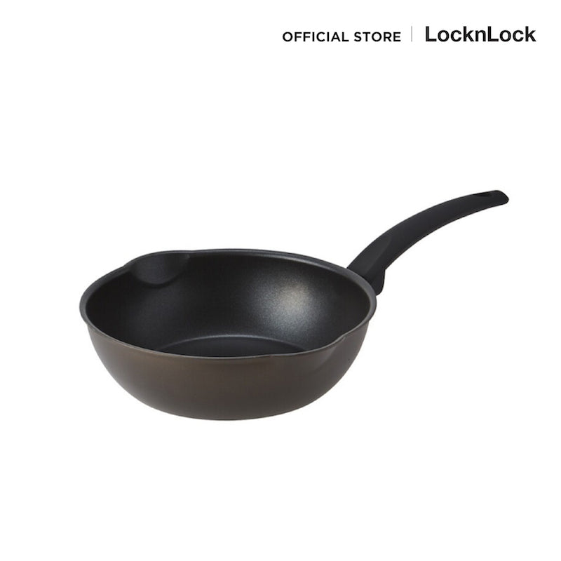 LocknLock กระทะก้นลึกเคลือบไทเทเนียม Brawny IH Cookware ขนาด 28 cm. - CAW2825