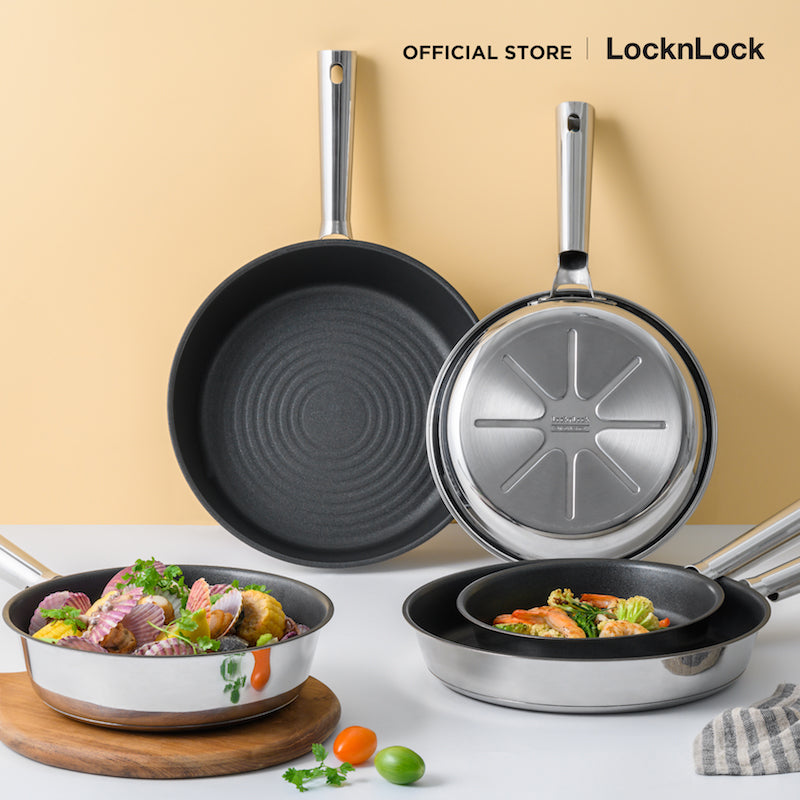 LocknLock กระทะสแตนเลส สตีล SUIT STAINLESS COOKWARE