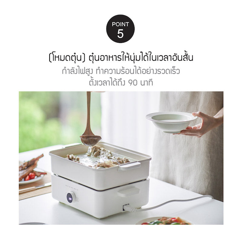 LocknLock เตาอเนกประสงค์ Multicooker ความจุ 4.5 L. - EJP154IVY