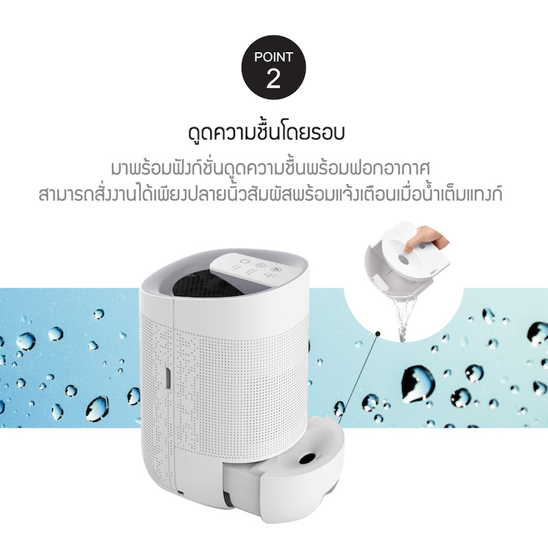 LocknLock เครื่องฟอกอากาศและดูดความชื้น 2 in 1 - ENP136WHT