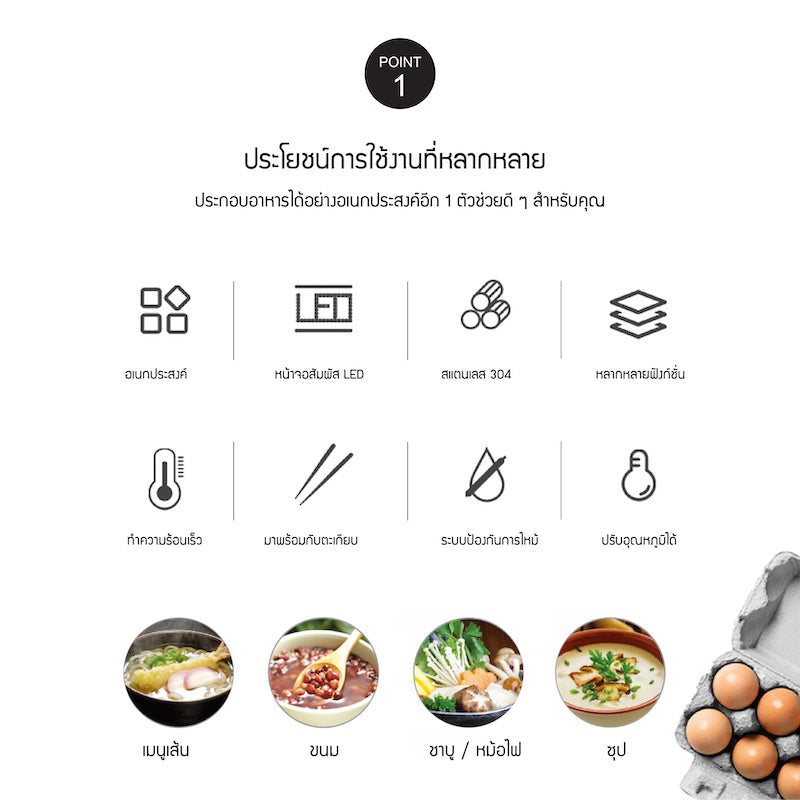 LocknLock หม้อไฟฟ้าอเนกประสงค์ Multi Pot 1.5 L. - EJC141