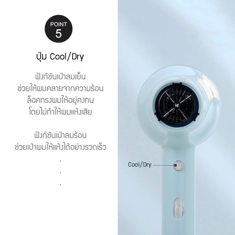 LocknLock ไดร์เป่าผม Hair Dryer - ENA144LBLU