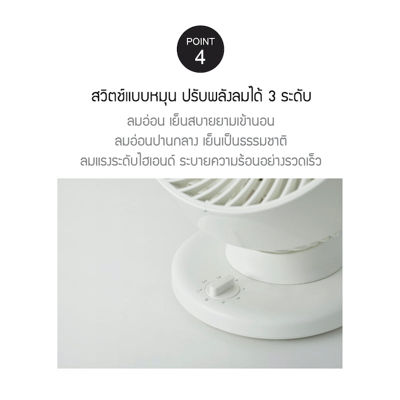 LocknLock พัดลมตั้งโต๊ะ Desktop Circulation Fan - ENF156IVY