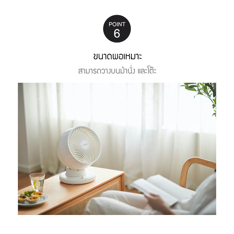 LocknLock พัดลมตั้งโต๊ะ Desktop Circulation Fan - ENF156IVY