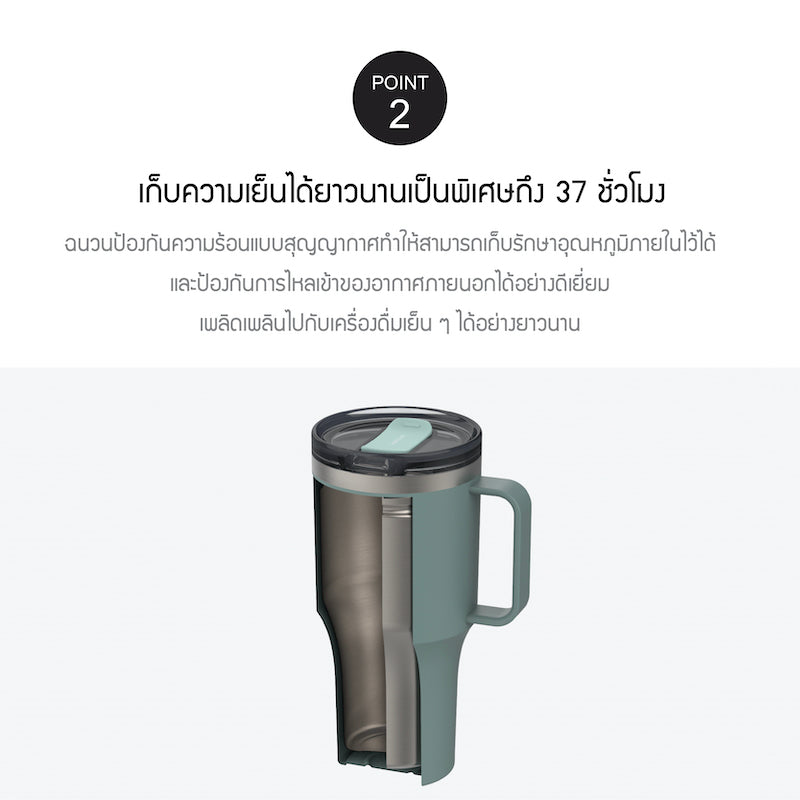 LocknLock กระบอกน้ำเก็บอุณหภูมิ Metro King Tumbler ความจุ 820 ml. - LHC4326
