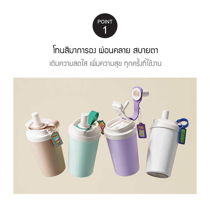 LocknLock แก้วเก็บอุณหภูมิ Vacuum Insulated Coffee Bottle ความจุ 500 ml. รุ่น LHC4334