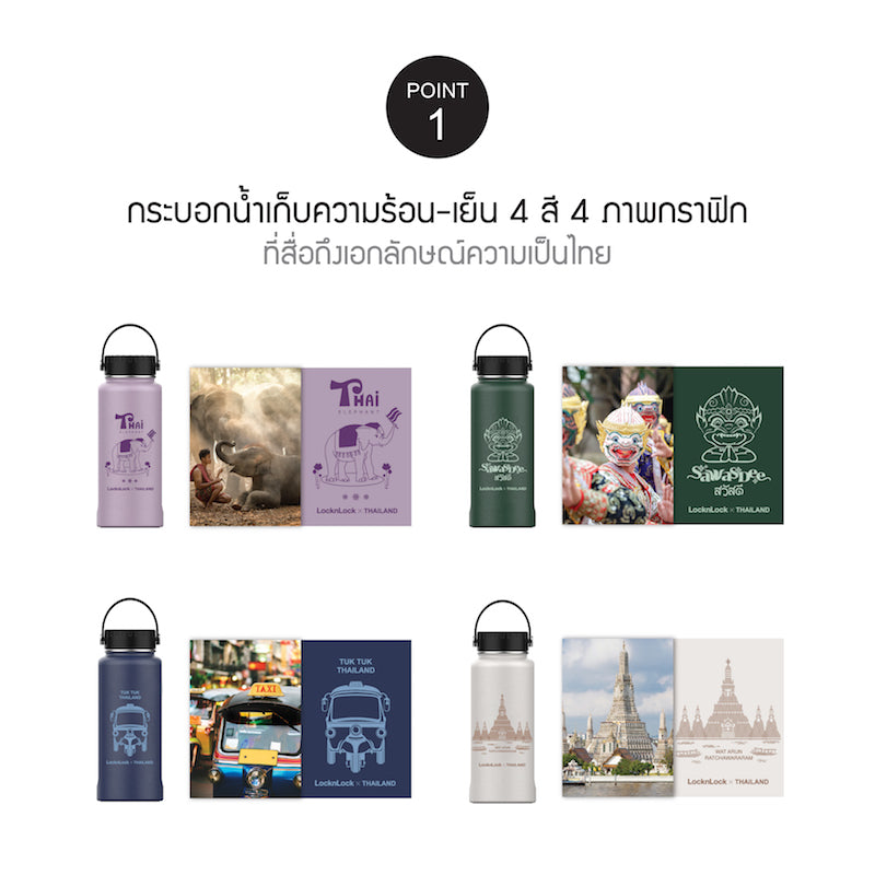 LocknLock กระบอกน้ำเก็บความร้อน-เย็น Riga Tumbler Thailand Edition 897 ml. - LHC4160TH
