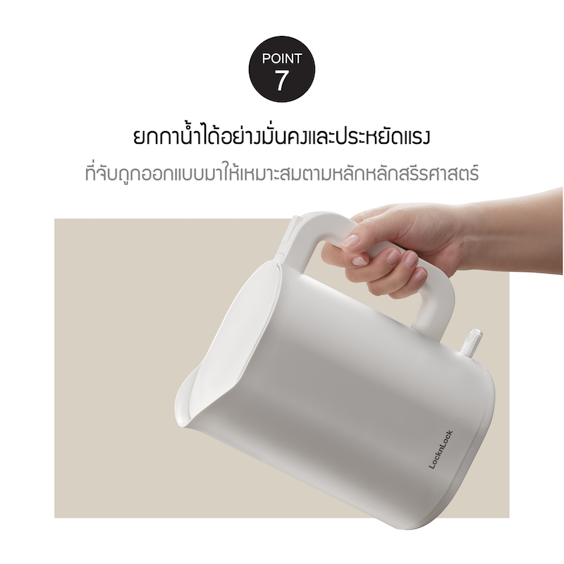 LocknLock กาต้มน้ำไฟฟ้า SILENT ELECTRIC KETTLE - EJK216WHT