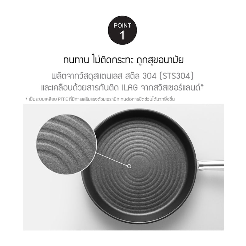 LocknLock กระทะสแตนเลส สตีล SUIT STAINLESS COOKWARE
