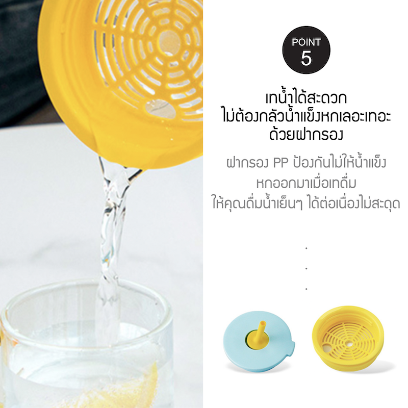 LocknLock แก้วน้ำพลาสติก 2 ชั้น Bucket Cold Cup 580 ml. - HAP520