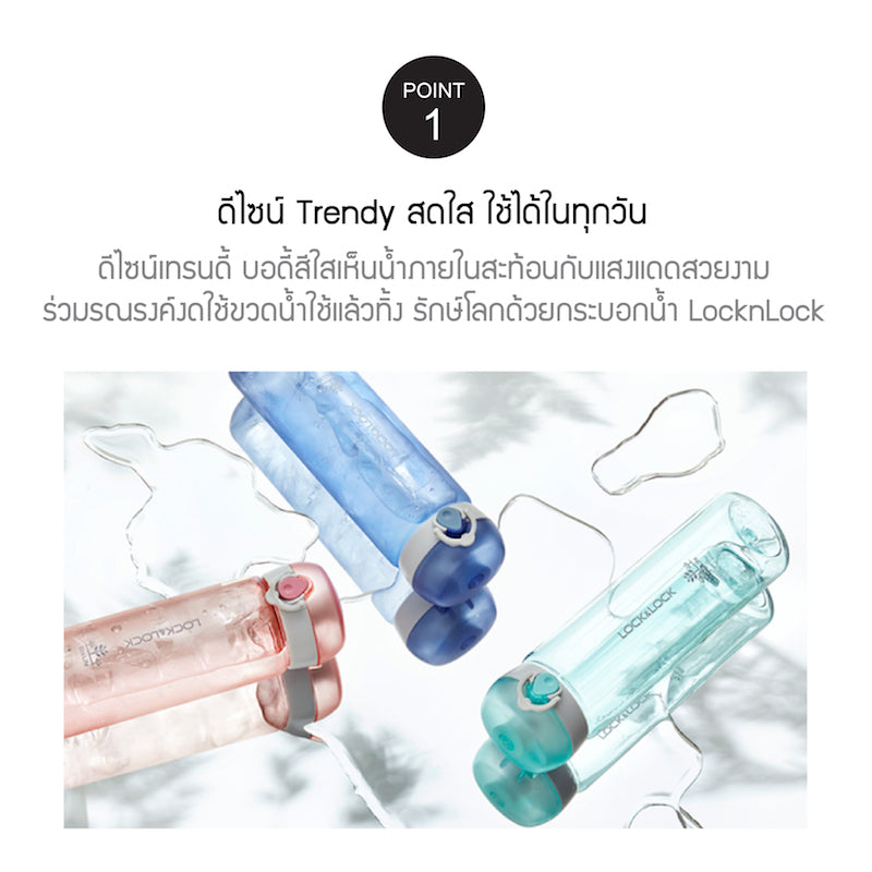LocknLock One Touch Bottle 550 ml. - HLC645