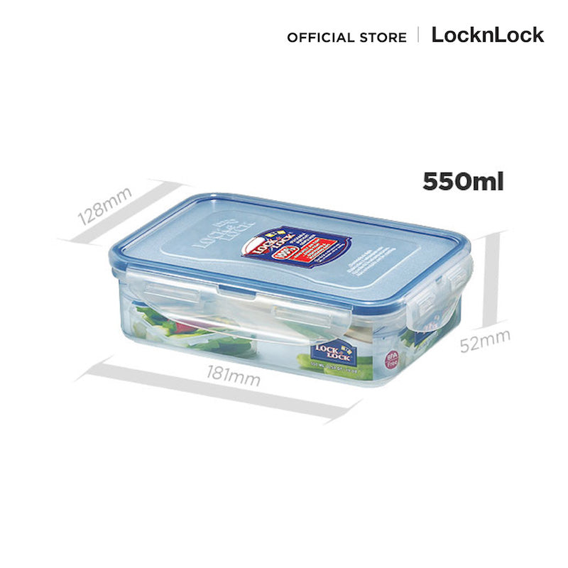 Lock&Lock กล่องพลาสติกถนอมอาหาร Classic Container ความจุ 550 ml. - HPL815