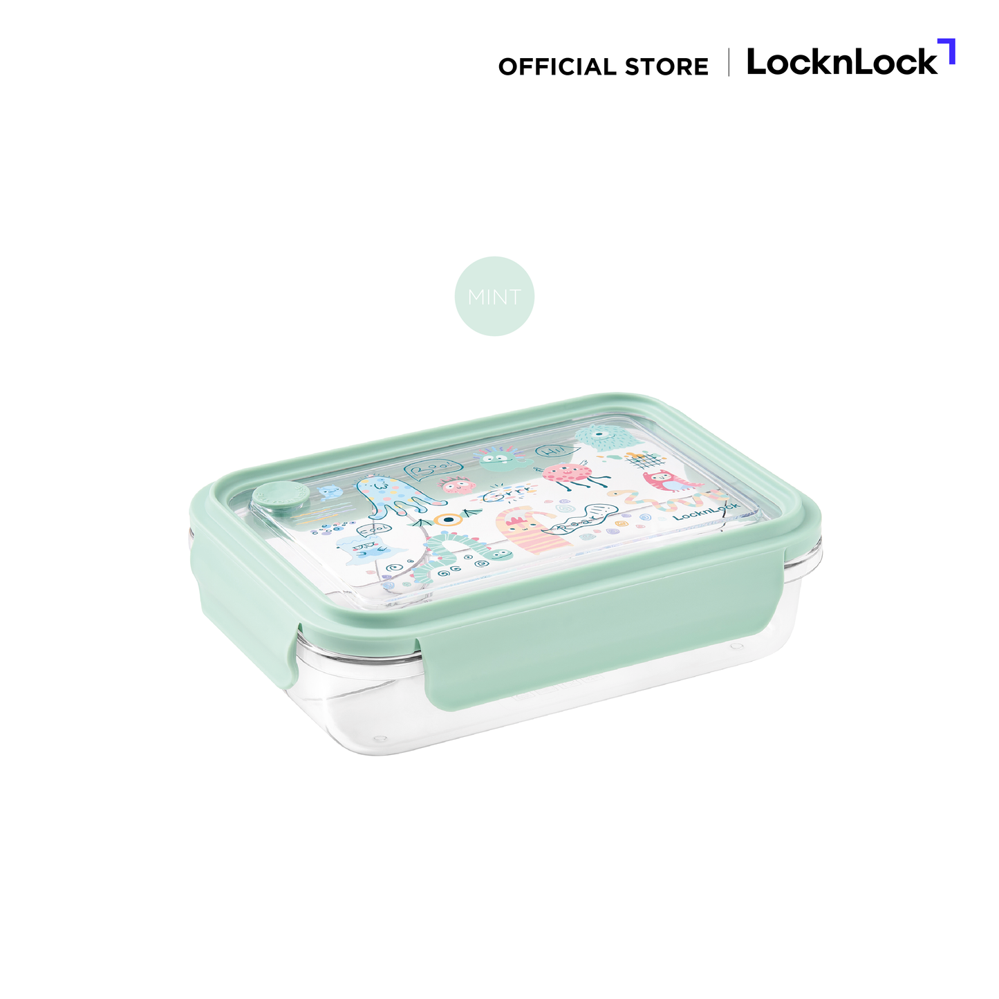 LocknLock กล่องใส่อาหาร 3-DIVIDED CLEAR LUNCH BOX 750 ML - LCB501