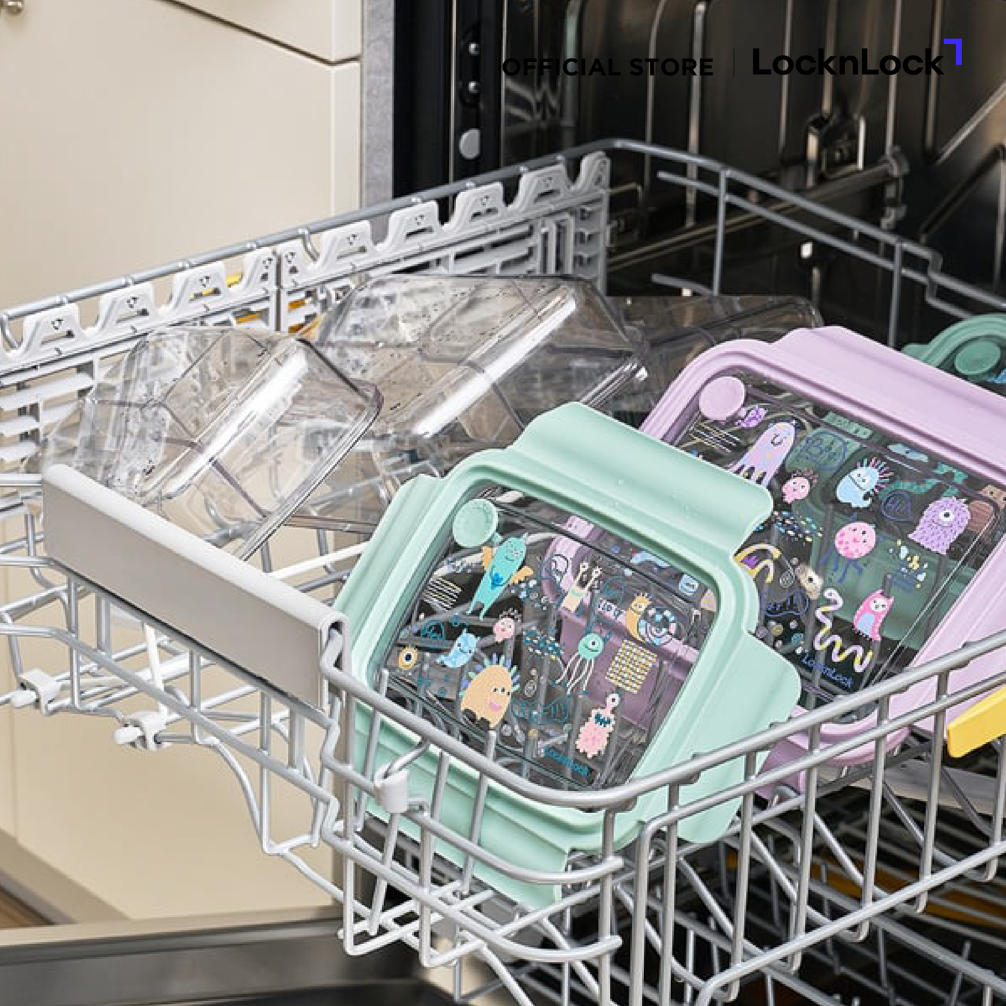 LocknLock กล่องใส่อาหาร 3-DIVIDED CLEAR LUNCH BOX 750 ML - LCB501
