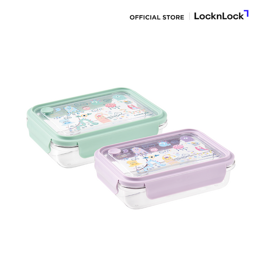 LocknLock กล่องใส่อาหาร 3-DIVIDED CLEAR LUNCH BOX 1L - LCB502