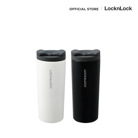 LocknLock Lip Tumbler 450ml. รุ่น LHC4164 B&W