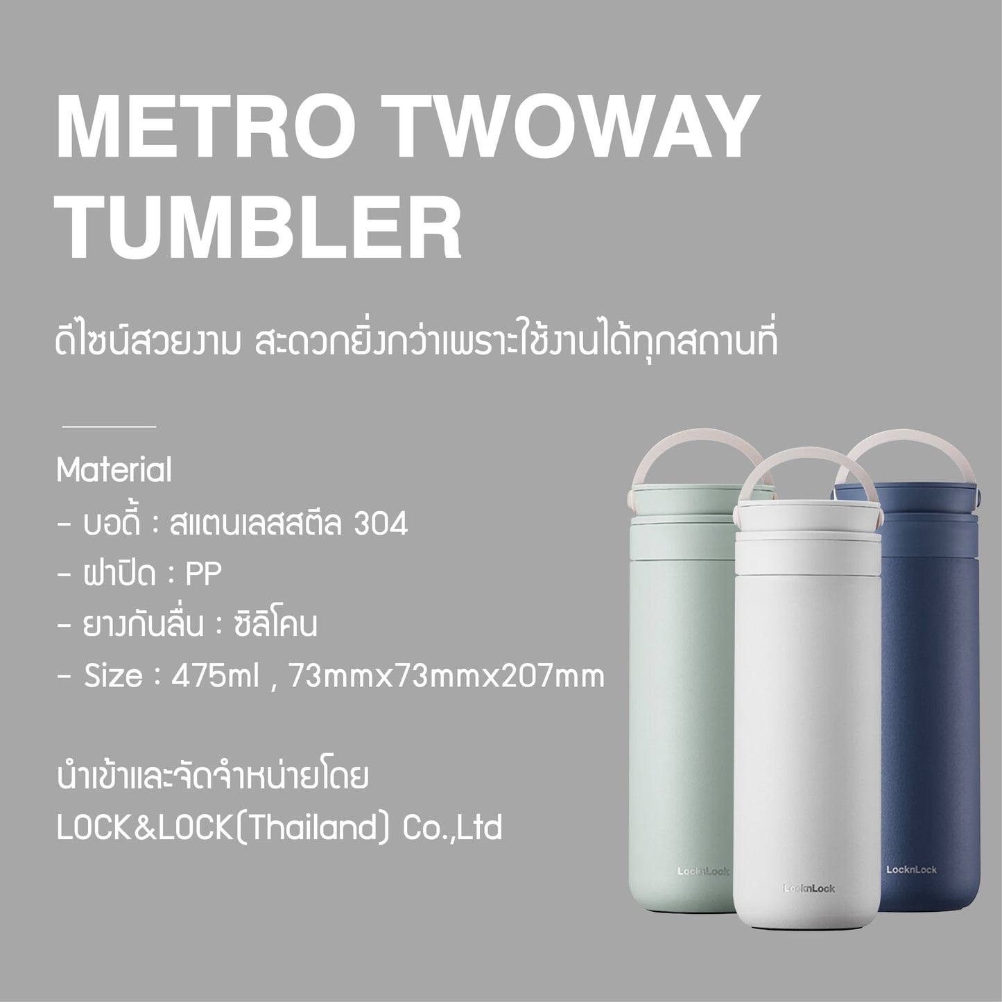 แก้วเก็บอุณหภูมิ Metro twoway detail 2