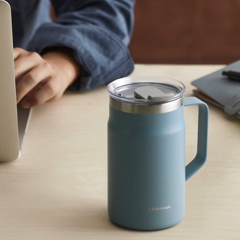 แก้วน้ำเก็บอุณหภูมิ LocknLock Metro Mug 600 ml. รุ่น LHC4282 navy