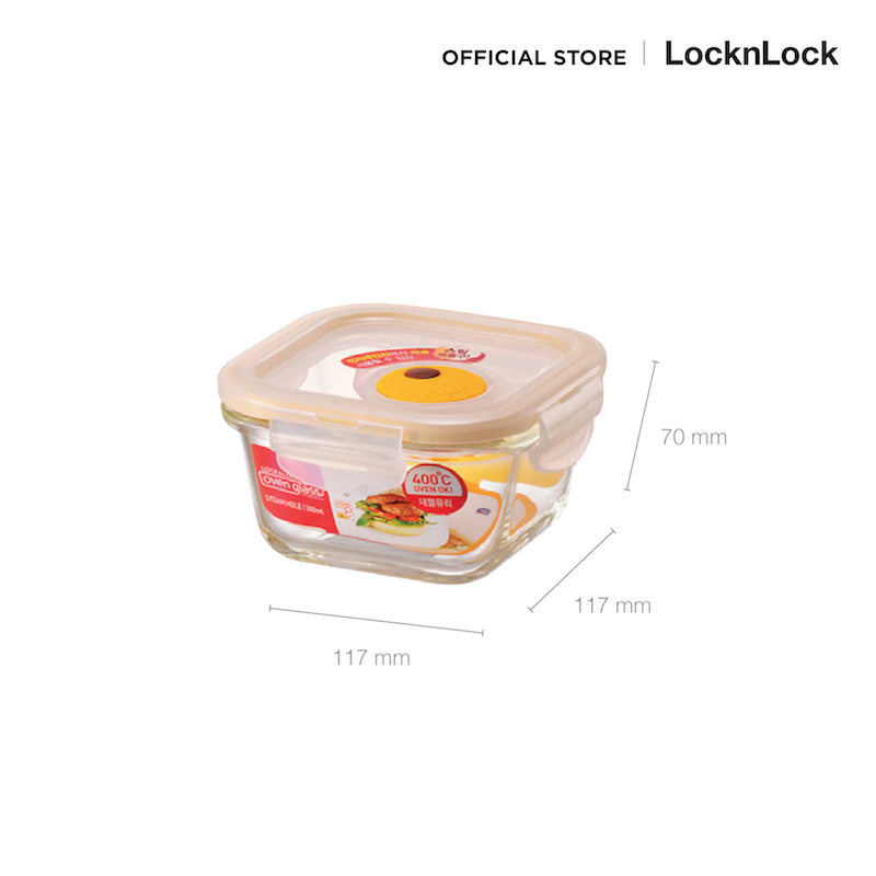 LocknLock กล่องแก้วถนอมอาหาร Oven Glass ความจุ 300 ml. รุ่น LLG205T