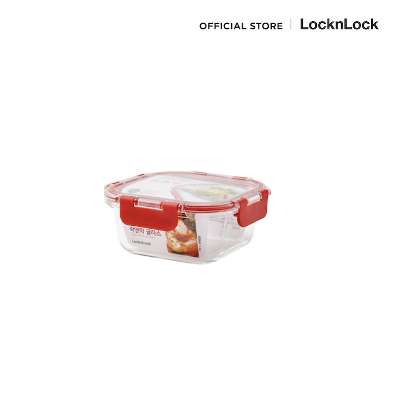 กล่องแก้วใส่อาหาร LocknLock Tritan Cap Glass Container 520 ml. - LLG236