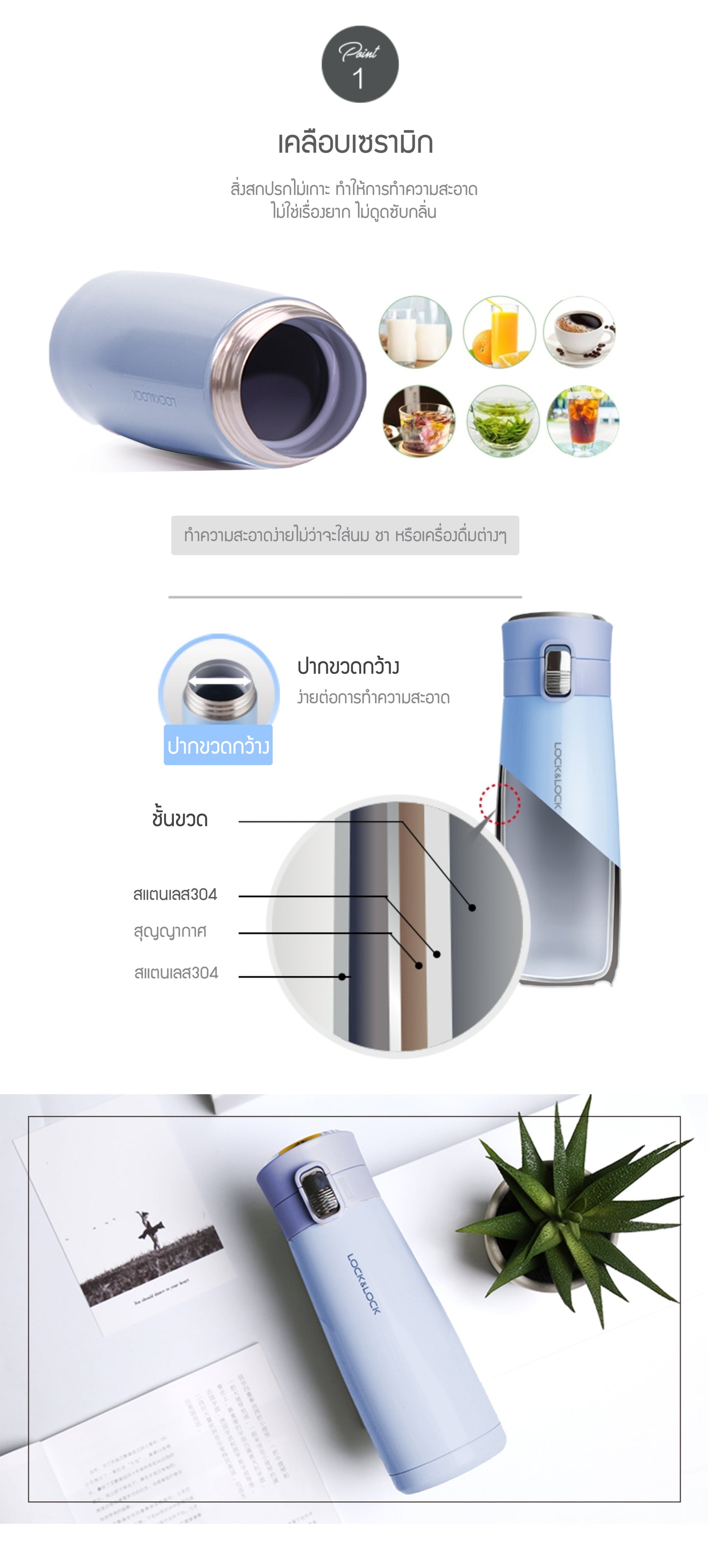 กระบอกน้ำเก็บอุณหภูมิ Tumbler Macaron Series detail 2