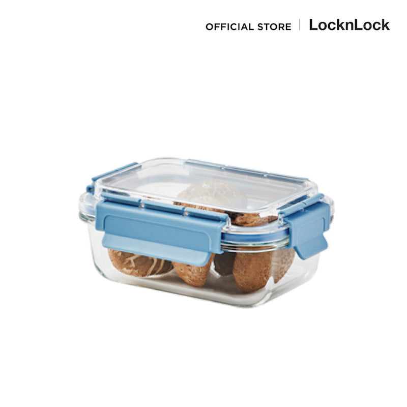 LocknLock กล่องแก้วถนอมอาหารทรงเหลี่ยม 640 ml. - LLG492