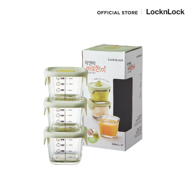 กล่องข้าวเด็ก กล่องใส่อาหารเด็ก LocknLock ซ้อนกัน