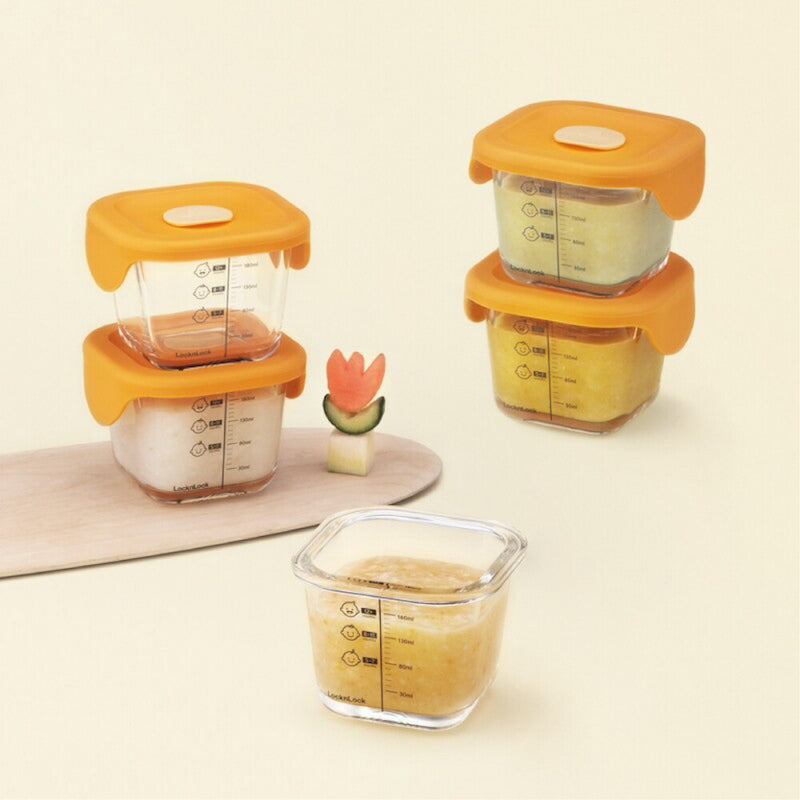 LocknLock เซตกล่องแก้วถนอมอาหารเด็ก Baby Food Container - LLG519S3