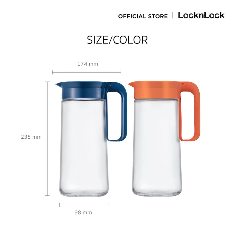 เหยือกน้ำ locknlock ขนาดและสี