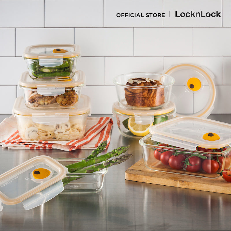 LocknLock กล่องแก้วถนอมอาหาร Oven Glass ความจุ 1000 ml. (1 Litr) รุ่น LLG445T