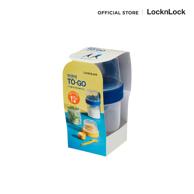 LocknLock 2 in 1 Two way To-Go Container 870 ml. - LLS222LYEL