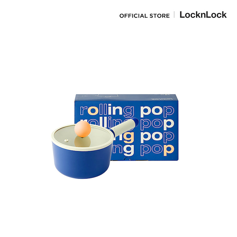 LocknLock หม้อด้ามพร้อมฝา LocknLock Rolling Pop ขนาด 16 cm. - LOP1161IH