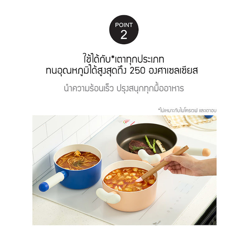LocknLock กระทะก้นตื้น LocknLock Rolling Pop 22 cm. - LOP1225IH