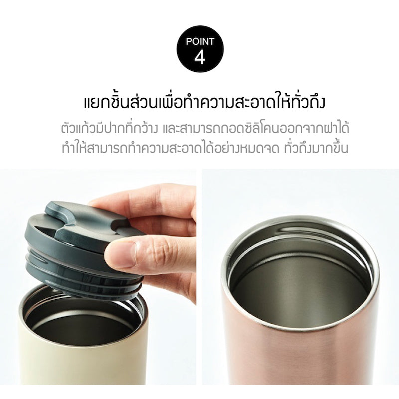 LocknLock Lip Tumbler 450ml. รุ่น LHC4164 ทำความสะอาด