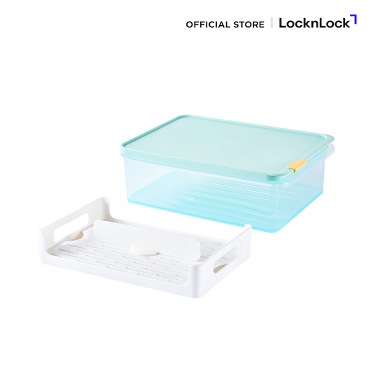 LocknLock กล่องถนอมอาหารพลาสติก FREEZER FIT+DRAIN 3.5 L - HFL106DR