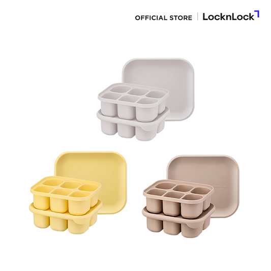 LocknLock บล็อกซิลิโคน 6 ช่อง Little LUV Silicone Baby Food Cube - LBB112S2