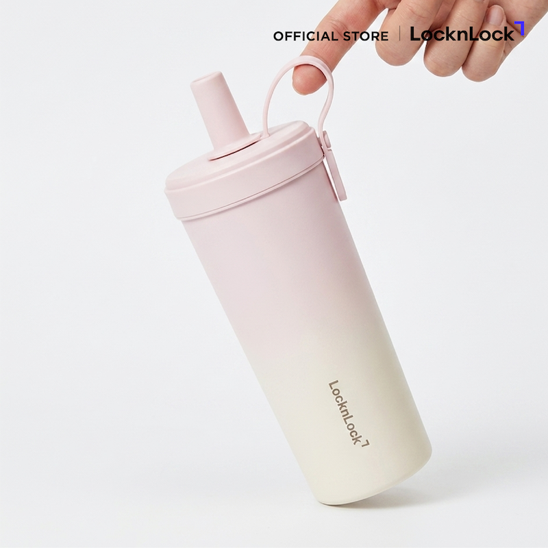 LocknLock แก้วชานมเคลือบเซรามิกเก็บอุณหภูมิ Ceramic Milk Tea Tumbler ความจุ 720ml. รุ่น LHC4369