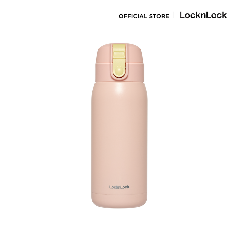 LocknLock Cotton Candy One - Touch Tumbler กระติกน้ำเก็บอุณหภูมิ ความจุ 370 มล. รุ่น LHC3233