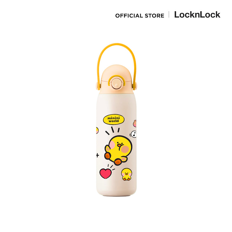 LocknLock with Line Friends กระติกน้ำเก็บอุณหภูมิพร้อมหูจับซิลิโคน Kids Tumbler ความจุ 500 ml. - LHC3314LF