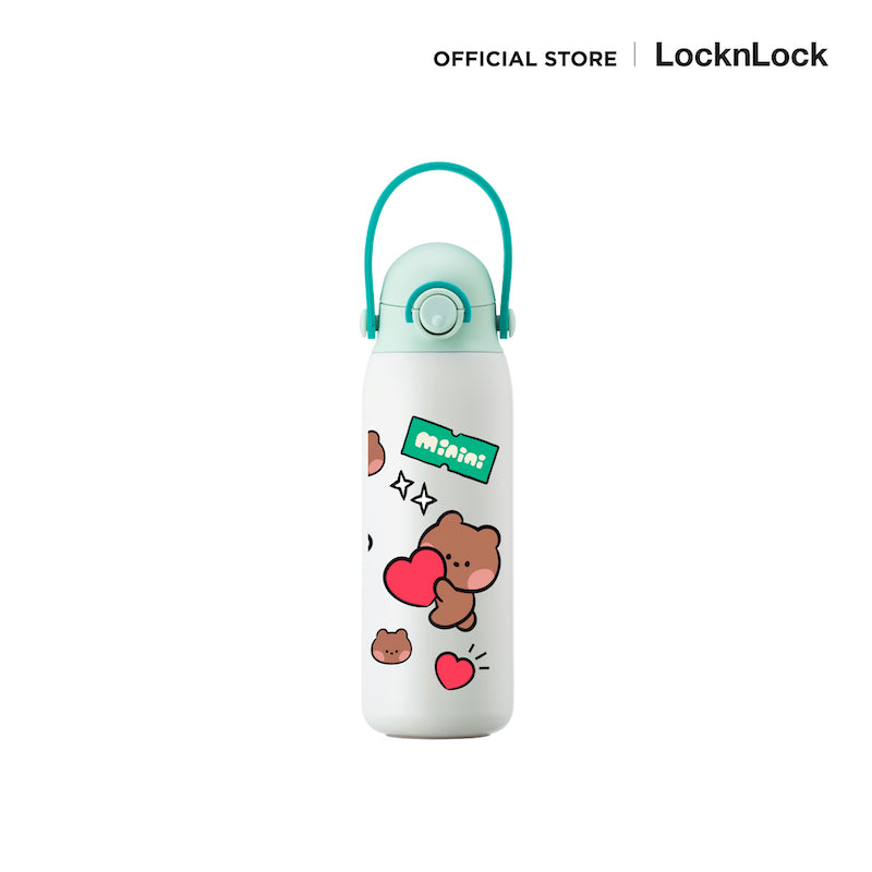 LocknLock with Line Friends กระติกน้ำเก็บอุณหภูมิพร้อมหูจับซิลิโคน Kids Tumbler ความจุ 500 ml. - LHC3314LF