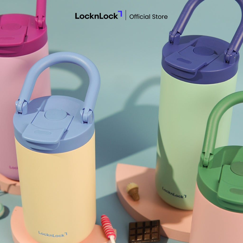 LocknLock แก้วเก็บอุณหภูมิ Fold Grip Tumbler ความจุ 420ml. รุ่น LHC4435