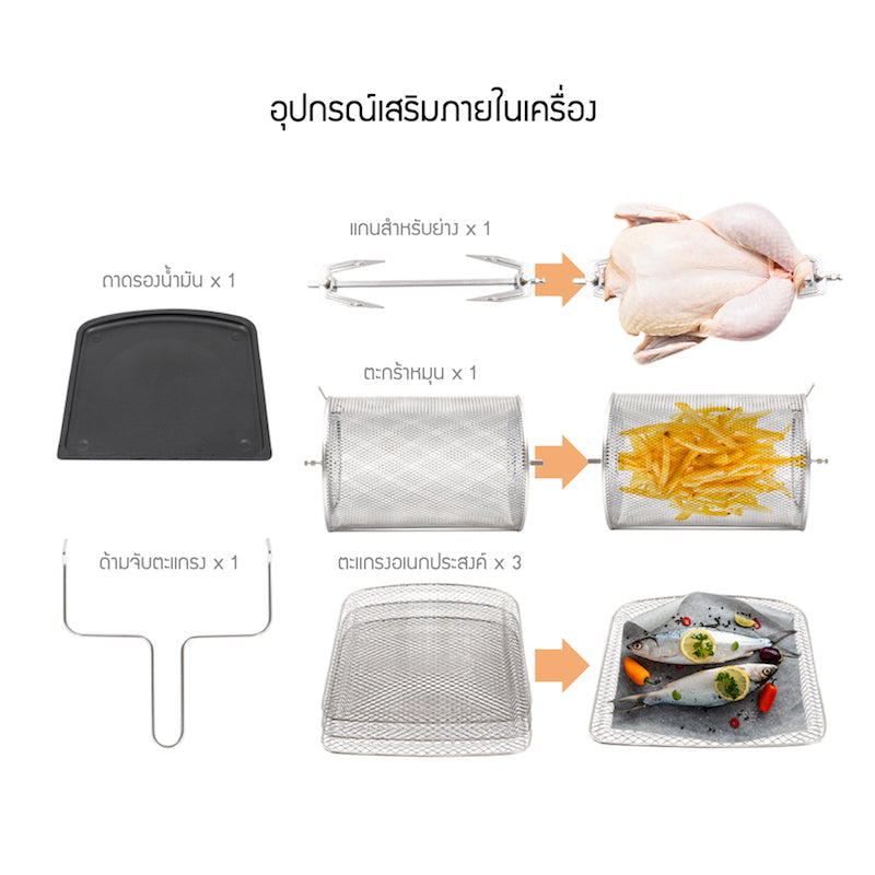 หม้ออบลมร้อน LocknLock Air Fryer Oven 8