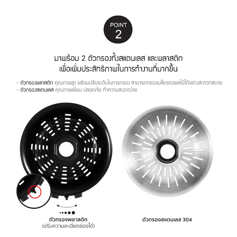 เครื่องคั้นน้ำผลไม้ LocknLock Handle Citrus Juicer 13