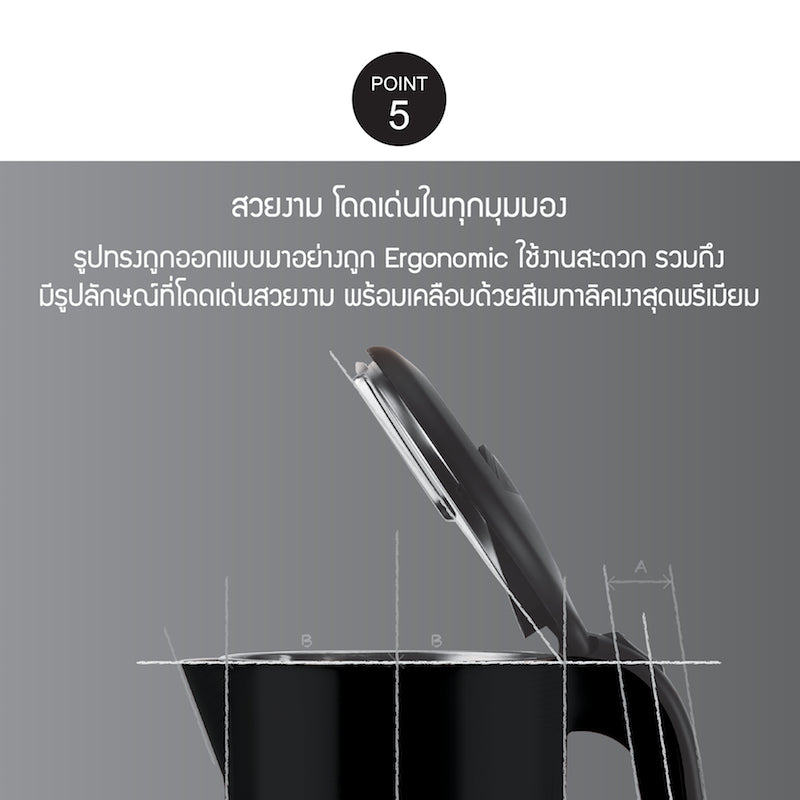 กาต้มน้ำไฟฟ้า LocknLock Electric Kettle 15