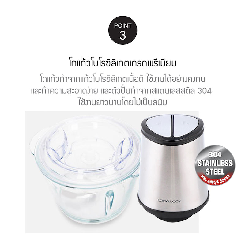 เครื่องบดสับอาหาร LocknLock Meat Grinder 8