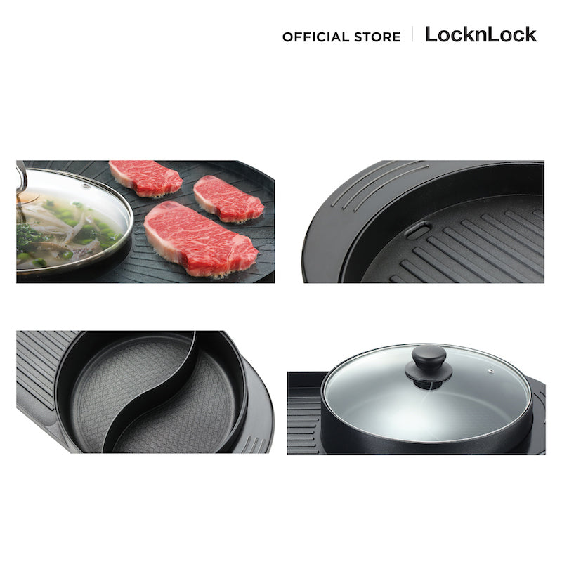 เตาปิ้งย่าง LocknLock พร้อมหม้อสุกี้ชาบู 3